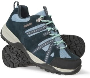Mountain Warehouse Direction Womens Wide-Fit Shoes | Waterproof & Durable Ladies Footwear, Suede & Mesh Upper with Comfy Cushioned Footbed & High-Traction Outsole, For Walking