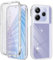 Funda para Redmi Note 14 5G Carcasa Antigolpes 360 Grados Protección con Protector de Pantalla Integrado Robusto Doble Cara Ultrafina Transparente Bumper Carcasa para Xiaomi Redmi Note 14 5G, Clear