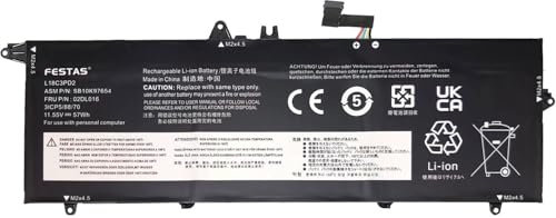 57Wh L18M3PD1 L18L3PD1 Batterie Compatible avec Lenovo Thinkpad T14S T490S T495S Series L18C3PD2 L18M3PD2 02DL013 02DL014 02DL015 02DL016 Ordinateur PC Portable