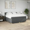 IKAYAA Boxspringbett 180 x 200 cm mit Matratze, Doppelbett mit Matratze, Kopfteil, Topper, Bett Schlafzimmer, Bettgestell 180 x 200 cm mit Holz Lattenrost, Polsterbett 180 x 200 cm Dunkelgrau Type-2