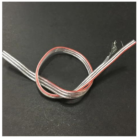 Fili e cavi UL (PVC) Cavo di alimentazione trasparente con guaina di alimentazione Cavo in rame a 3 pin 17 fili con diametro esterno di 1,8 mm Cavo di cablaggio L+E+D isolato positivo e negativo(5 met