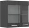Vicco Armario de Cocina con Vidrio R-Line, Antracita Alto Brillo, 60 cm