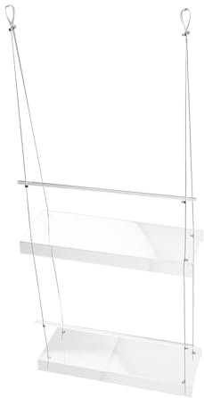 WEKADRIN Acryl Pflanzenregal Für Fenster Transparenter Hängender Pflanzenhalter Doppellagiger Blumentopf Aufbewahrung Für Kräuter Und Sukkulenten Für Innenräume Und Balkone