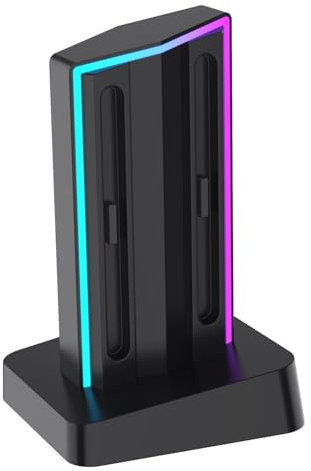 Station de Charge 4 en 1 Compatible Switch 2 - Chargeur Secteur Inclus – pour 4 Manettes– Base RGB Multicolore