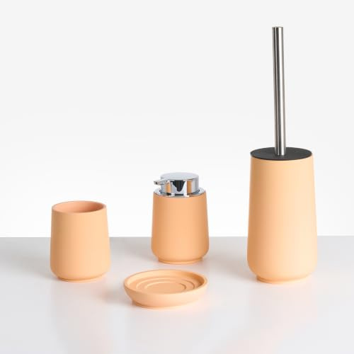 Badaccessoires Set 4-teilig Kunstharz orange Badausstattung Bad-Zubehör Suches