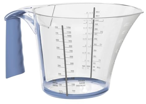 Rotho Messbecher 1,2 L Loft - Meßkanne 22,4 x 15,2 x 12,9 cm - Meßbecher mit Messskala