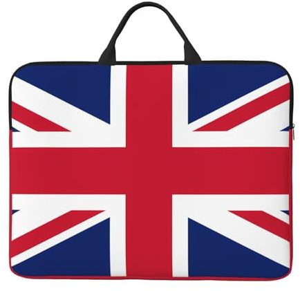 Zaixiansj Laptoptasche, 35,6 cm (14 Zoll) Flagge von Aserbaidschan, tragbarer Griff, Geschäftsreisen, Zubehörtasche für Notebook, Tablet, Union Jack Design, Einheitsgröße