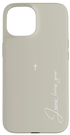 Hülle für iPhone 15 Jesus liebt Dich Katholisches christliches Kreuzzitat
