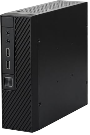ALCXAZS Mini châssis M06 pour Ordinateur de Bureau, châssis de contrôle Industriel au Design Minimaliste conçu pour Un Gain de Place Optimal. Boîtier PC de Bureau Noir.