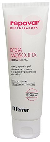 Repavar - Crema Idratante per il Corpo - Rosa Mosqueta, Collagene e Vitamina E - Ripara, Nutre ed Evita la Secchezza della Pelle - Riduce i Segni della Pelle e Fornisce Elasticità - 125 ml