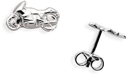 Ohrstecker PAAR echt Sterling Silber 925 mit Motorrad (Art 811090)