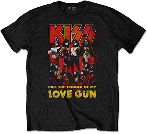 Rock Off Officially Licensed Products Men's Kiss Love Gun Glow T - Shirt