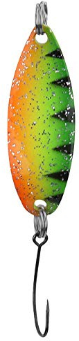 Valentine's Day Carnival Trout Spoons,Trout Blinkers for Fishing Trout Lures, 3.5g/3.4cm Blinkers for Fishing(Orange Square)