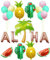 Kitchen-dream Hawaii Party Deko, Aloha Party Dekoration, Hawaii Tropical Party Ballons, Hawaii Party Fruit, ALOHA Hawaiianisches Deko-Luftballonset für Luau Party Jungle Summer Decorations