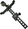 wolfman Zielbogenvisier 1 Pin 0.059 Compoundbogen Recurve-Bogenvisier mit Micro Adjust Long Pole für Jagdschießen