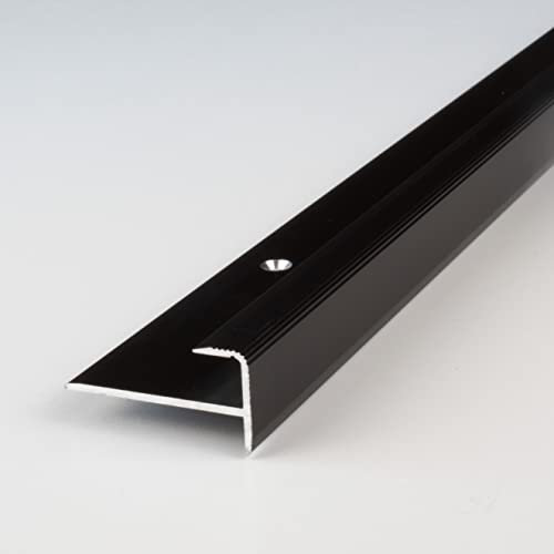 PROVISTON | Einschubprofil | Aluminium eloxiert | Bronze Dunkel | Breite 10 mm | Höhe 8.5 mm | Länge 2700 mm | Gebohrt | Abschlussprofil | Einfassprofil | Abschlussleiste | Bodenprofil | 1 Stück