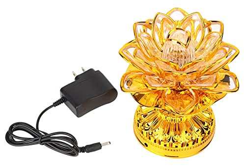 Qcwwy Buddha-Lotus-Licht, LED-Lotus-Buddhismus-Lampe Buddhistische Lieferungen Buddhistische Lotus-Buddhismus-Lampe Im Alten Chinesischen Stil für Tempel