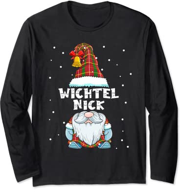 Wichtel Nick Partnerlook Vornamen Weihnachtsoutfit Langarmshirt