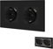 BSEED Enchufe de pared con puertos USB(tipo C y tipo A 2,1 A total),Negro Doble Schuko Enchufe con clips,16A 250V Enchufe de pared con 2 x cargadores USB y Tipo C adecuado para Smartphone MP3 Tablet