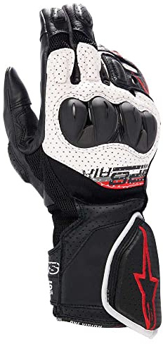 Alpinestars SP-8 Air Motorradhandschuhe (Black/White/Red,L)
