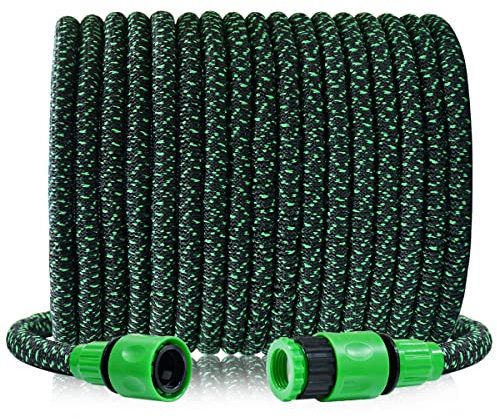 Garden Hose Pipe 25 FT Plus, Heavy Duty Lightweight Retractable Water Hose, Leakproof Flexible Hose, Crush Resistant Connector, High Strength Expandabl Garden Hose Hose as Seen on TV (25ft)…