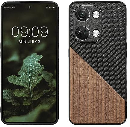 kwmobile Hülle kompatibel mit OnePlus Nord 3 5G - Handyhülle - Handy Schutzhülle - Smartphone Cover - Dunkelbraun Schwarz