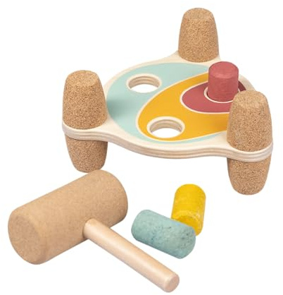 Korko Hammerbrett Feinmotorik Spielzeug aus Holz & Kork - Kreativität & Hand-Augen-Koordination für Kinder, Y12012