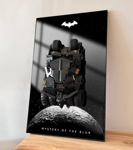 iCUANUTY - Pannello da parete per Lego Technic DC Batman Batmobile Tumbler 76240, quadro decorativo per adulti, per esporre modellini, per gli amanti dei per Lego, dimensioni: 75x45 cm