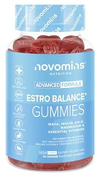 Novomins Estro Gummies – Womens Multivitamins - with Vitamin D, B6, B12, Maca & Kale Extract, Inulin - 60 Vegan Gummies
