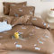 Lanqinglv Bettwäsche 200x220 cm Kinder Dackel Braun Allergiker Bettwäsche aus Microfaser, ÖKO-TEX Bettwäsche Set - Bettbezug mit Reißverschluss und 2 Kissenbezug 80x80 cm