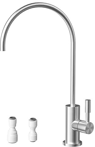 Poveta Rubinetto per Acqua Potabile, Rubinetto Lavello Cucina, Miscelatore Cucina in Acciaio Inossidabile per Osmosi Inversa o Sistema di Filtraggio dell'acqua, Senza Piombo, Cromo