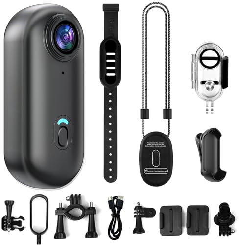 Stallion Frames Body Camera, Stallionframes 4K Mini Handsfree Bodycam, Tragbare magnetische Körperkamera mit Audio- und Videoaufzeichnung, WIFI Action Cam, Sportkamera für Radfahren, Haustiere (4K)