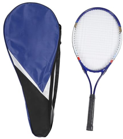 27 Zoll Tennisschläger für Erwachsene,Teenager Aluminiumlegierung Nylon Freizeit Tennis Schläger mit Schlägertasche,Haltbarer Tenniss Racquet Leichtes Gewicht für Anfänger (Blau)