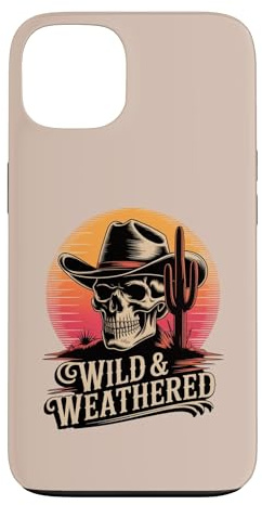 Wild & Weathered Cowboy Skull Cactus Cacti Country Western Case for iPhone 13