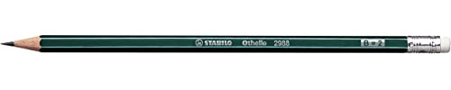 STABILO - Bleistift mit Radierer - Othello - Einzelstift - Härtegrad B
