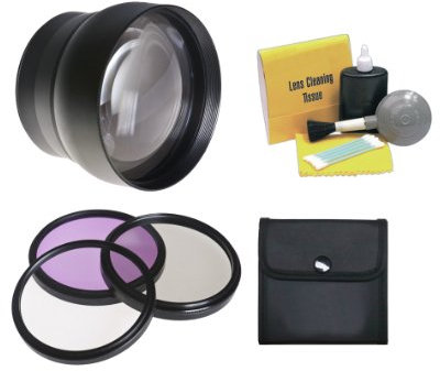 Digital Nc Lente supertelefoto de 58 mm y 2,2 aumentos (Alternativa más Potente a la Kodak, n.º de Pieza 8756488) + Adaptador de Lente de Metal Necesario + Kit de filtros de 3 Piezas, polarizador