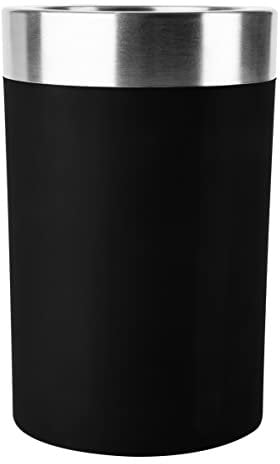 Emsa 507602 Flaschenkühler, Soft-Touch, Integriertes Kühlgel, 6 St. Kalt, Gefriergeeignet, Schwarz, Thermo