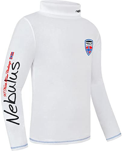 Nebulus Herren Rolli Warmer, Rollkragen, Langarm, weiß - M