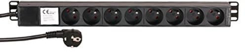 Adam Hall 19 Parts 87478 - Multiprise secteur 8 prises rackable 19, connecteurs France