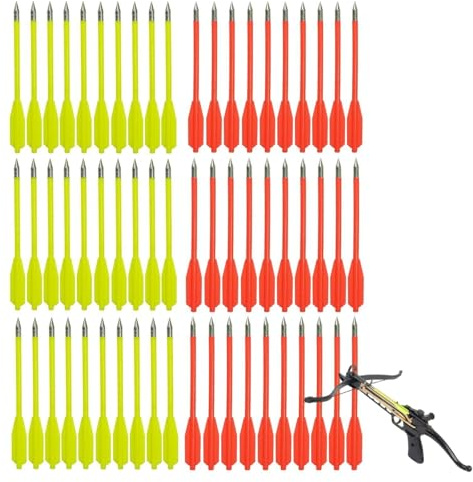 SPEED TRACK Velocidad Pista 60pcs 7 50 – 80LB Brillante Pistola ballestas Cobra Pernos Objetivo Sharp Flechas Tiro con Arco