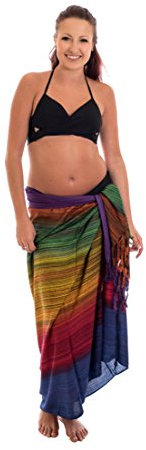 Ciffre Edel Sarong Pareo Wickelrock Strandtuch Handtuch Fair Trade Streifen Muster Bunt