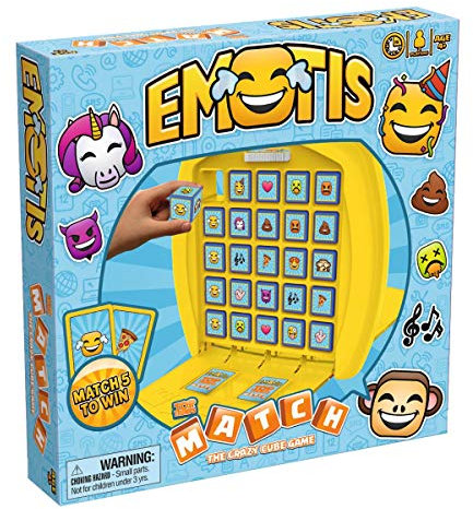 Winning Moves 01694 MATCH Emotis - das strategische Würfelspiel für Kinder ab 4 Jahren für 2 Spieler oder Teams, Standard