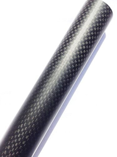 Sehr robust Voll Carbon Sattelstütze 31,6/27,2mm x 400 mm (31,6 mm, Matt)