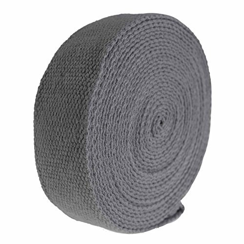 maDDma 5m Gurtband 30mm 2mm stark 100% Baumwolle Baumwollgurtband Farbwahl, Farbe:grau