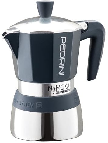 Pedrini Caffettiera MyMoka Induction, 6 tazze, Blu notte