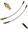 Oiyagai 2 Stück RG316 Draht Jumper SMA Buchse auf MMCX Stecker Rechter Winkel mit Verbindungskabel RF Koaxialkabel Antennenverlängerung Adapter Jumper (50cm/19,6)
