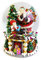 große XXL Schneekugel mit Spieluhr zum Aufziehen, Schnee & Glitzer Ø150mm H.: 20cm Lied: Jingle Bells Weihnachtsmann Weihnachtsbaum Geschenke Weihnachtsdeko