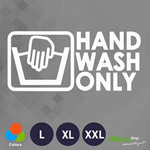 Decus Shop Hand Wash Only L 0172 (weiß) // Sticker OEM JDM Style Aufkleber