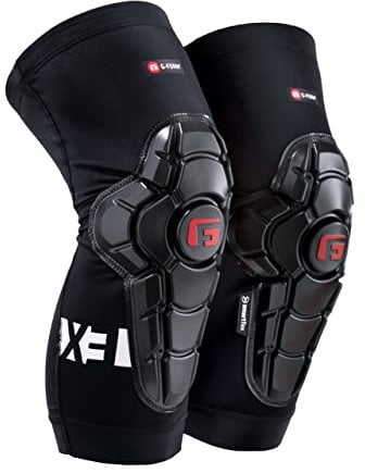 G-Form Pro-X3 Mountain Bike Knieschützer - Knieschützer für Damen und Herren - Schwarz/Weiß, Erwachsene XL