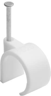 Grapas Para Cable Ø 20 A 25 Mm Blanco Bolsa De 50